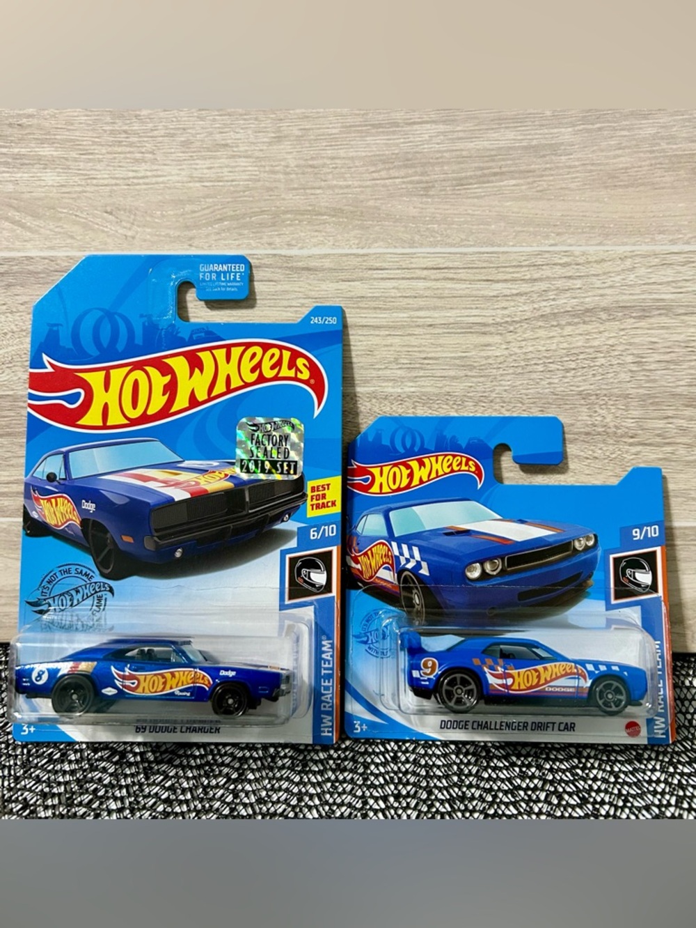 Hot Wheels 69 Dodge Charger Factory Sealed & Dodge Challenger Short Card